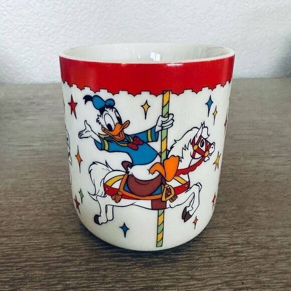 Disney Rainbow Carousel Mickey Mouse Character Ceramic Collector Coffee Mug - Picture 3 of 5